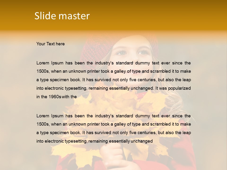 Outdoors Scarf Person PowerPoint Template