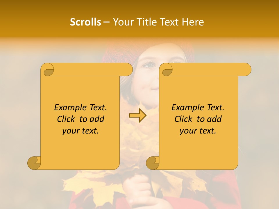 Outdoors Scarf Person PowerPoint Template