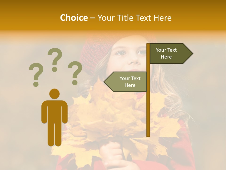 Outdoors Scarf Person PowerPoint Template