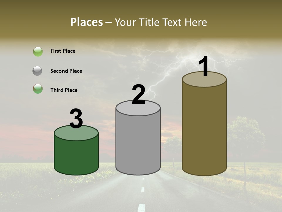 Cloud Travel Wheat PowerPoint Template