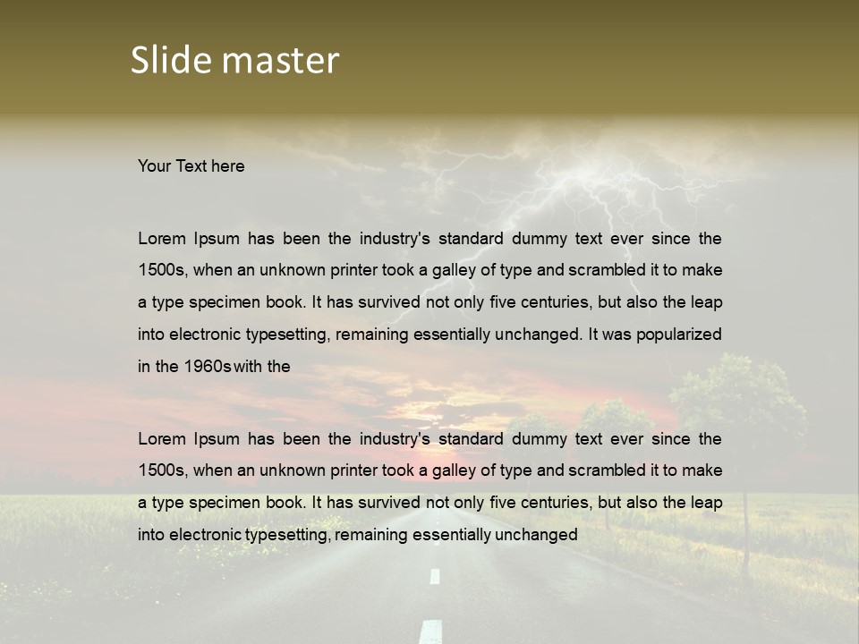 Cloud Travel Wheat PowerPoint Template