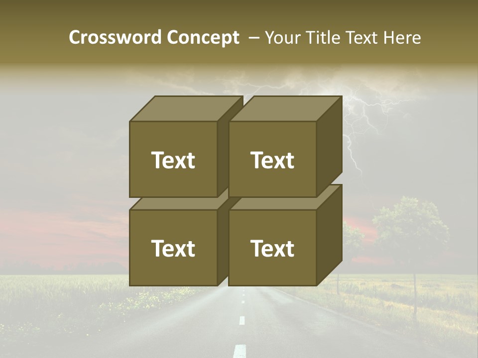 Cloud Travel Wheat PowerPoint Template