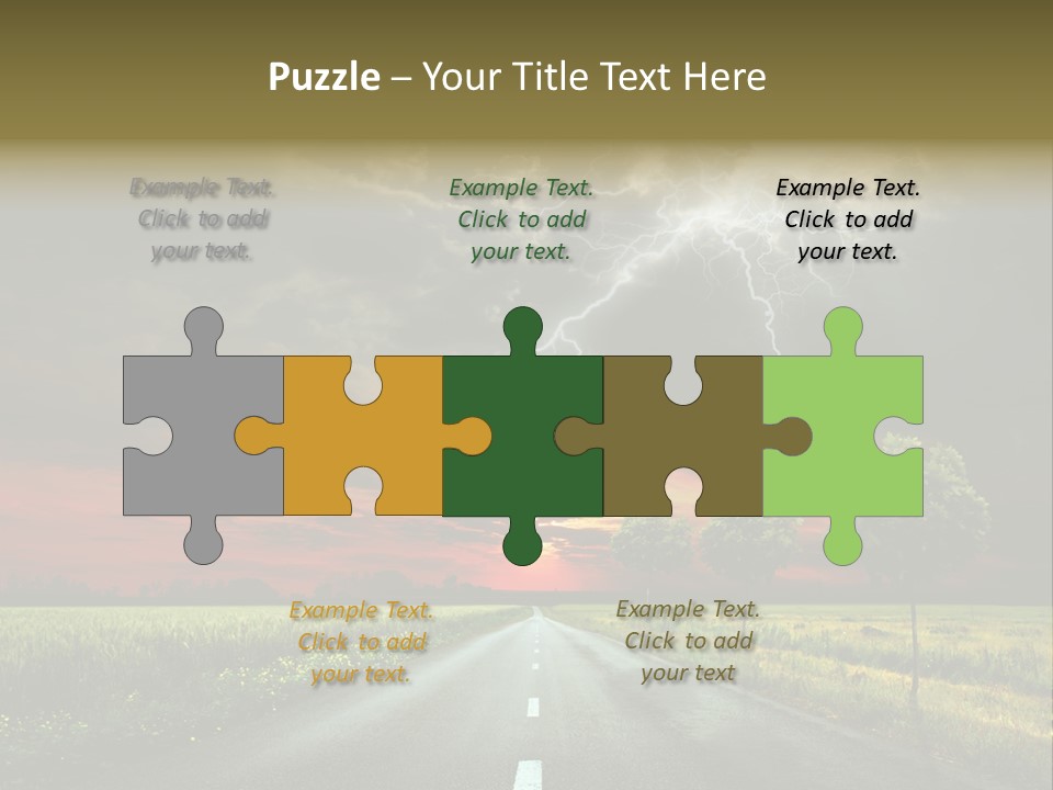 Cloud Travel Wheat PowerPoint Template