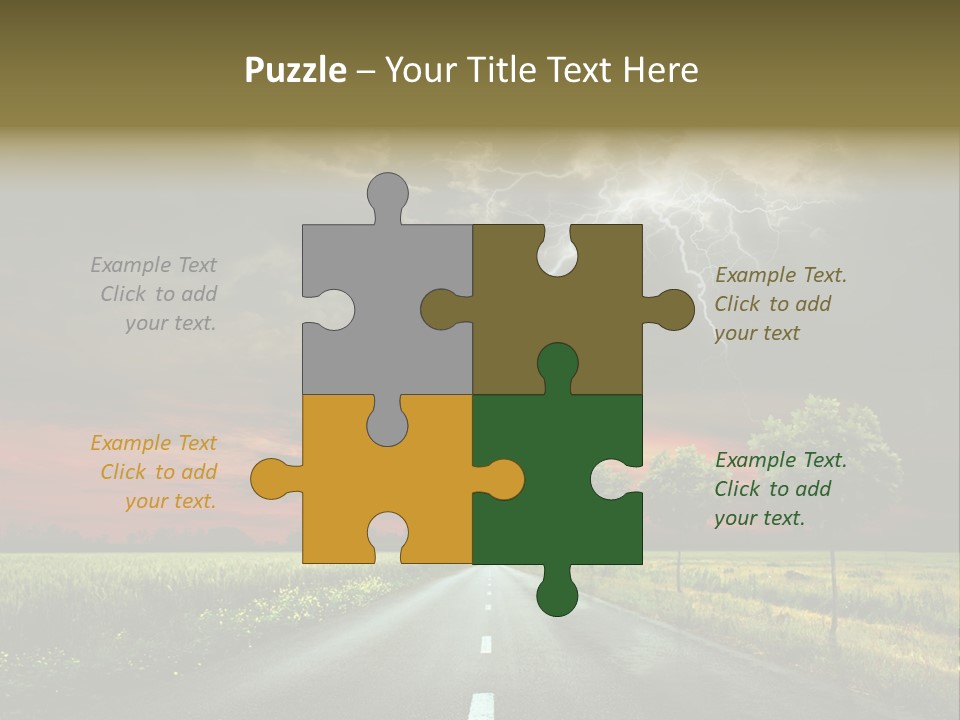 Cloud Travel Wheat PowerPoint Template