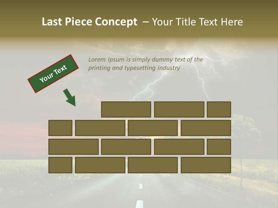 Cloud Travel Wheat PowerPoint Template