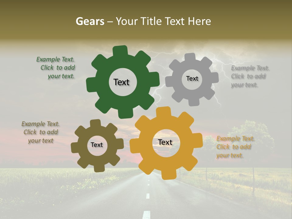 Cloud Travel Wheat PowerPoint Template