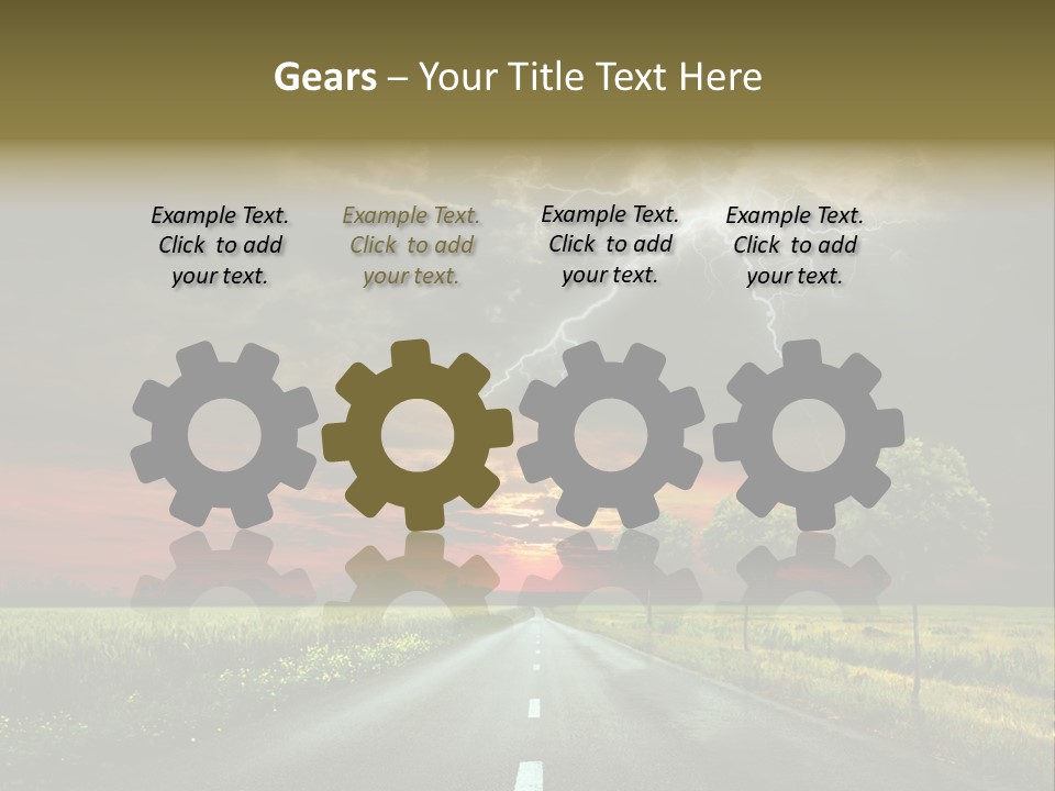 Cloud Travel Wheat PowerPoint Template