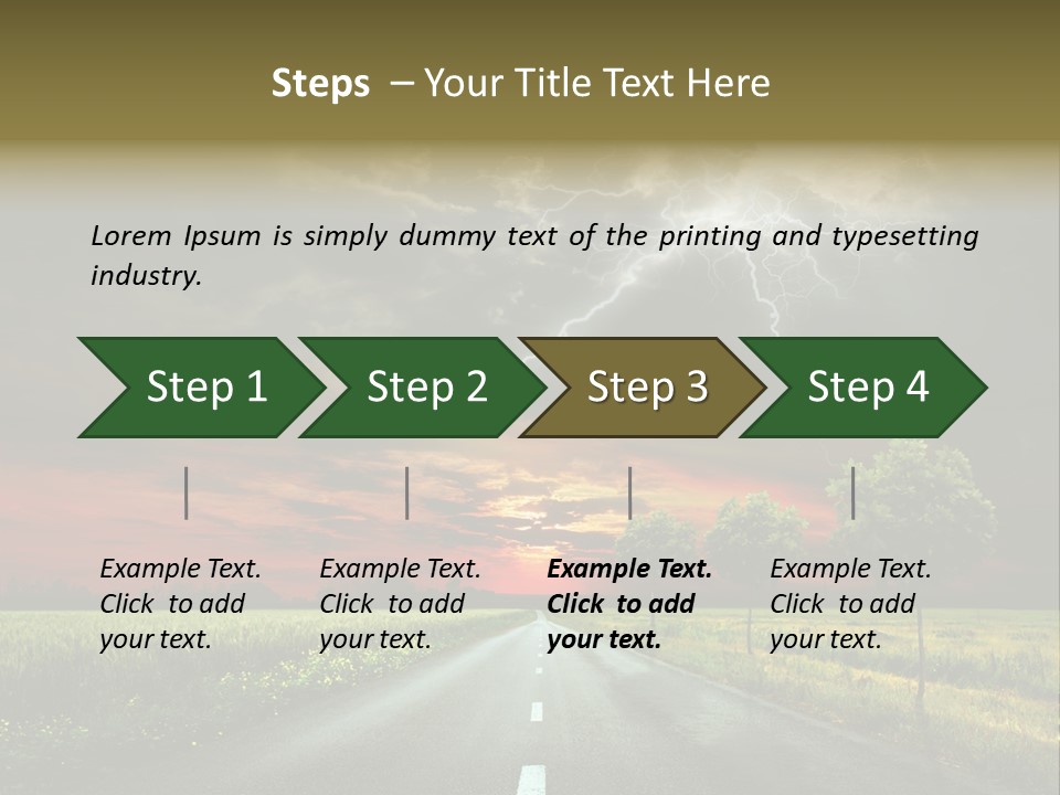 Cloud Travel Wheat PowerPoint Template