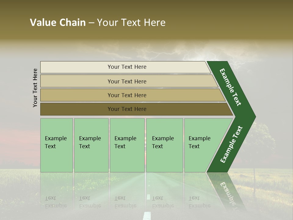 Cloud Travel Wheat PowerPoint Template