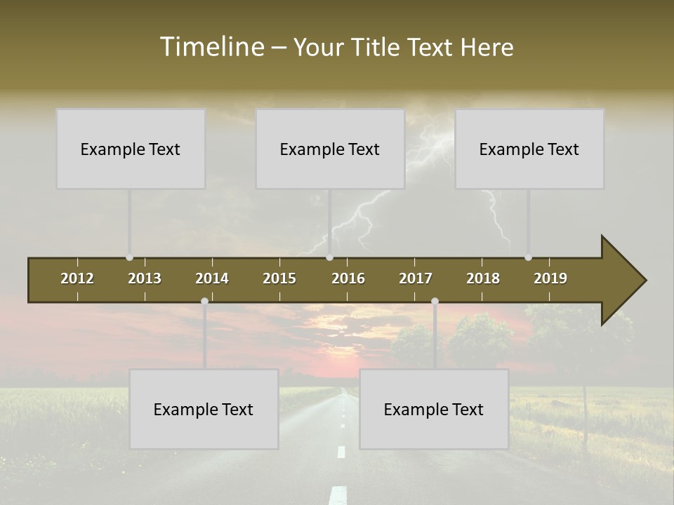 Cloud Travel Wheat PowerPoint Template