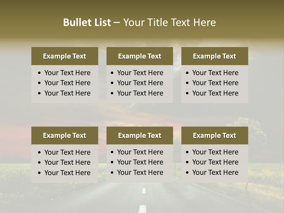Cloud Travel Wheat PowerPoint Template