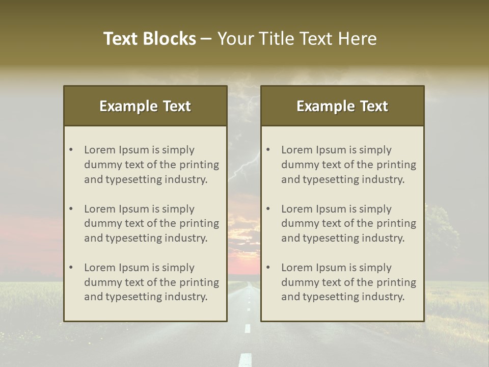 Cloud Travel Wheat PowerPoint Template