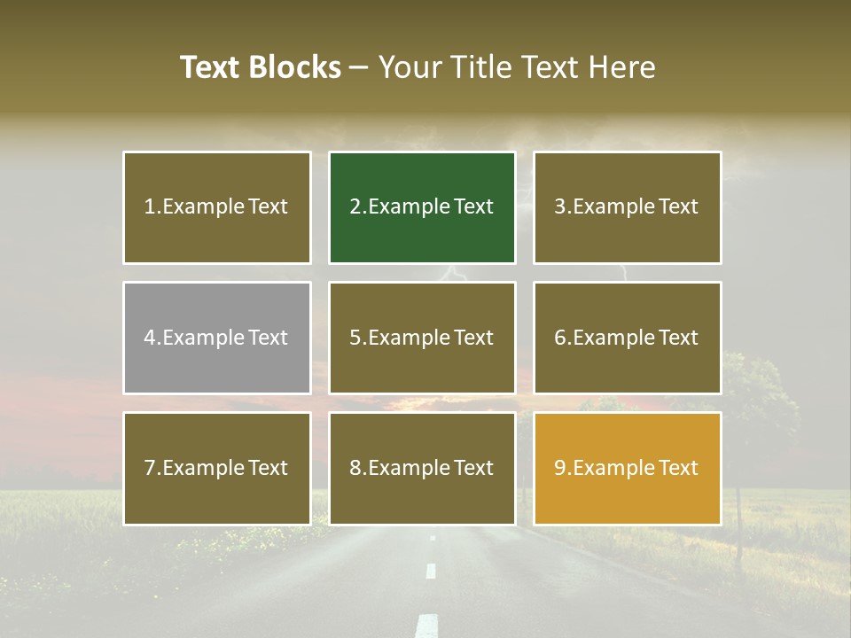 Cloud Travel Wheat PowerPoint Template
