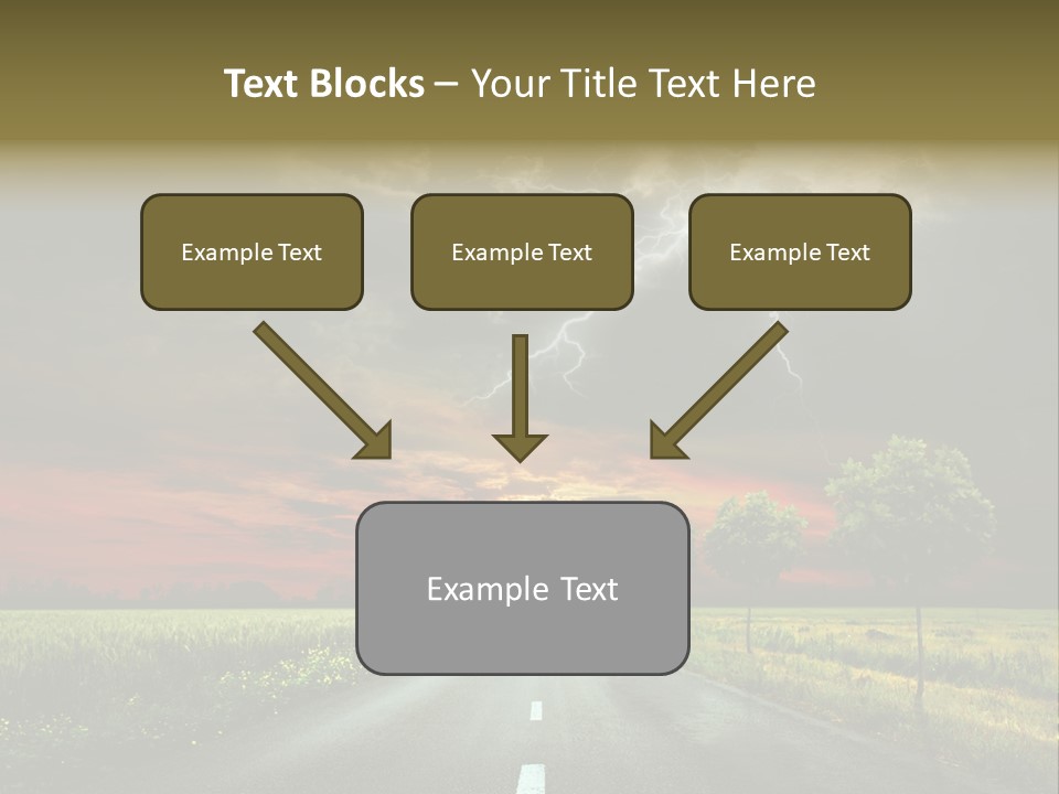 Cloud Travel Wheat PowerPoint Template