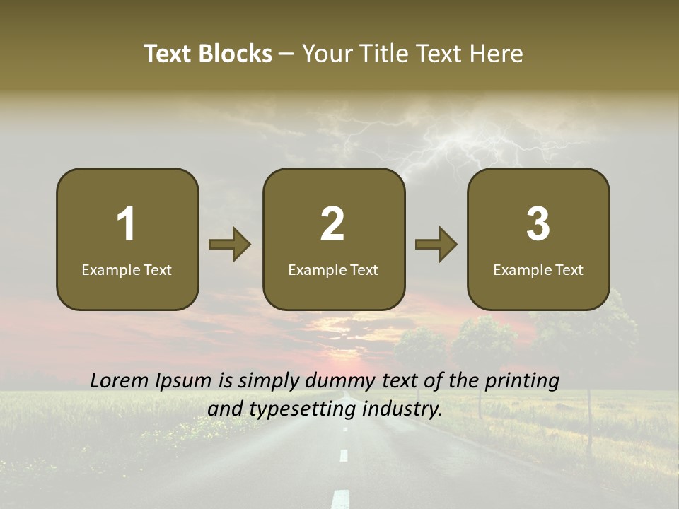 Cloud Travel Wheat PowerPoint Template