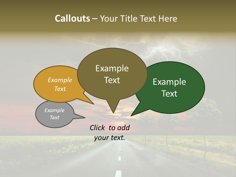 Cloud Travel Wheat PowerPoint Template