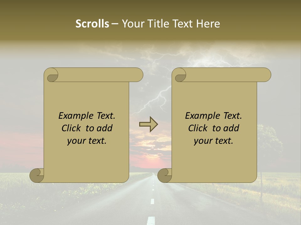 Cloud Travel Wheat PowerPoint Template