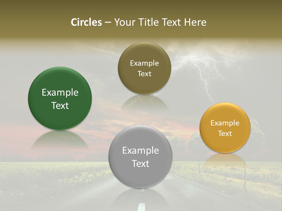 Cloud Travel Wheat PowerPoint Template