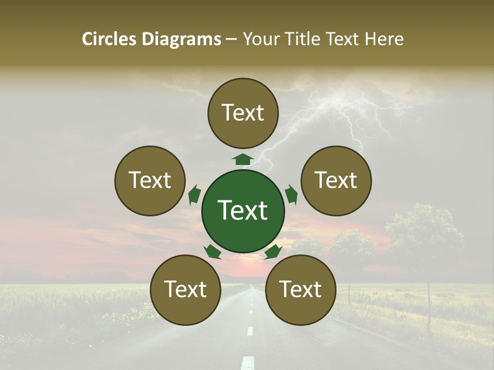 Cloud Travel Wheat PowerPoint Template