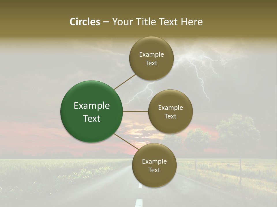 Cloud Travel Wheat PowerPoint Template