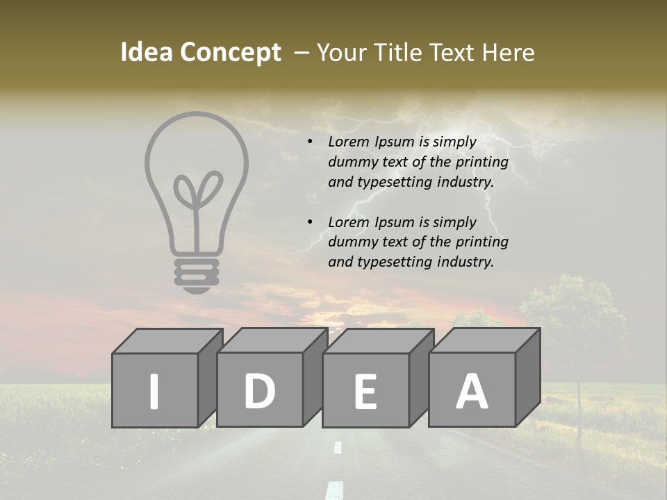 Cloud Travel Wheat PowerPoint Template