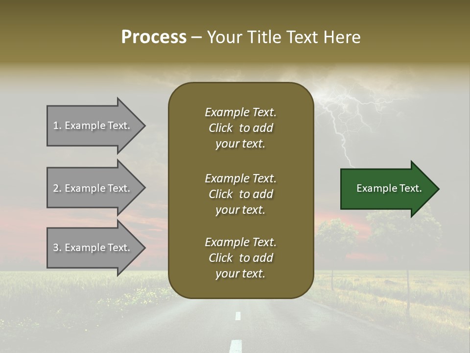 Cloud Travel Wheat PowerPoint Template
