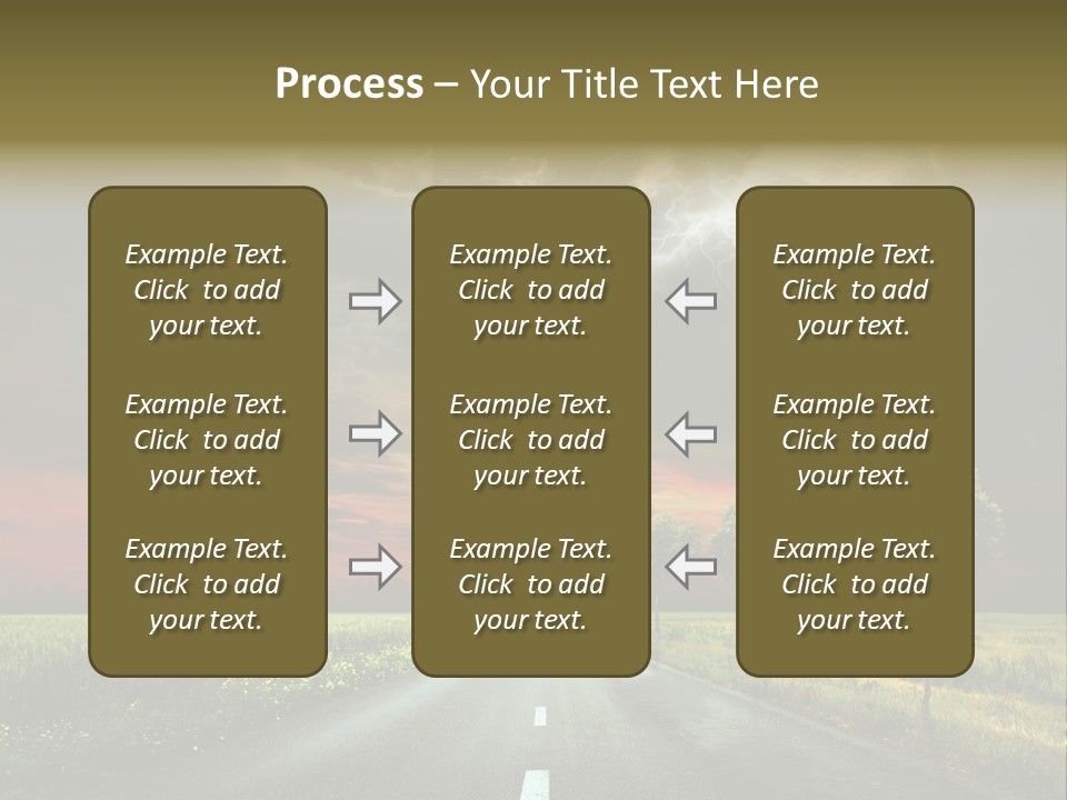 Cloud Travel Wheat PowerPoint Template
