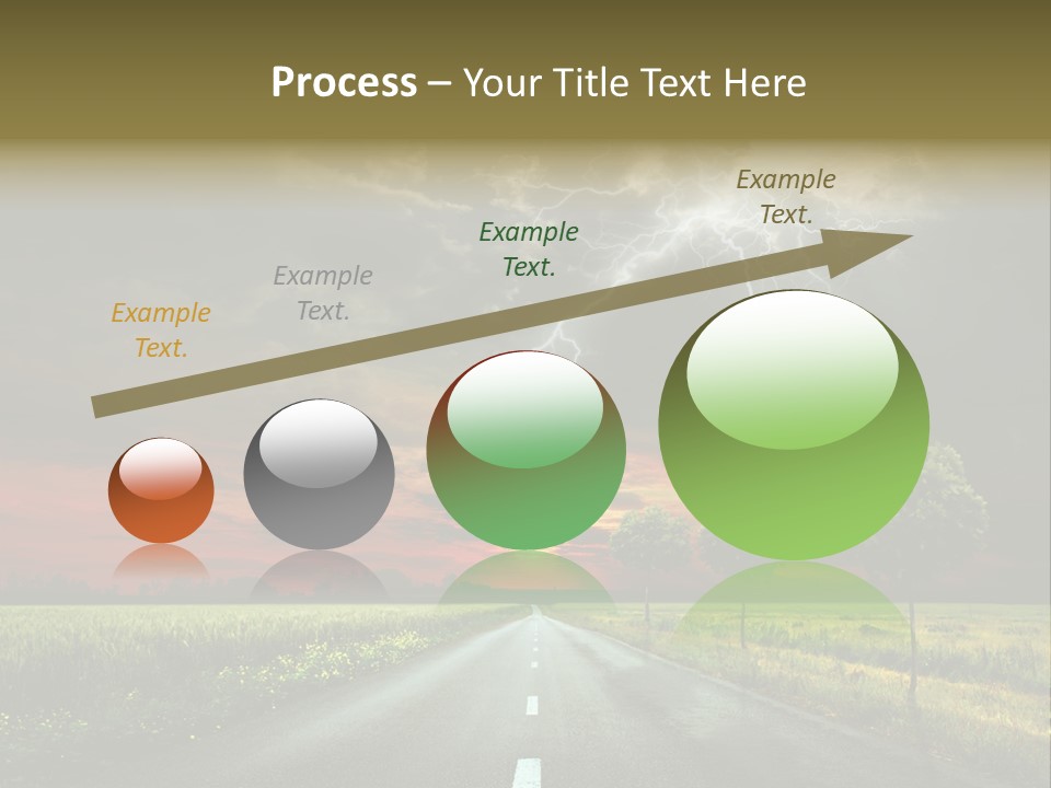 Cloud Travel Wheat PowerPoint Template