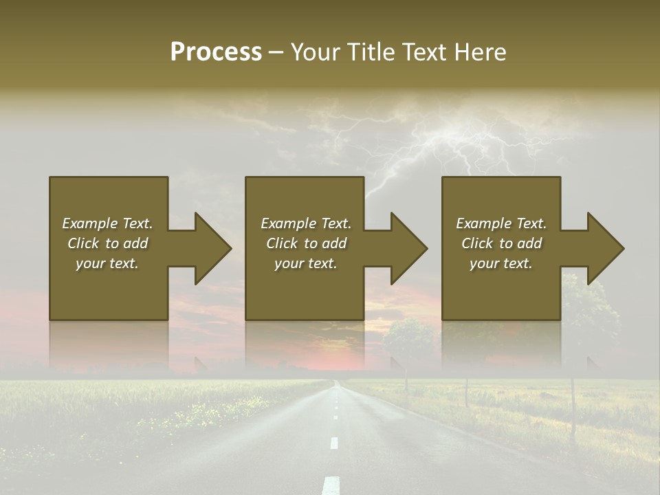 Cloud Travel Wheat PowerPoint Template