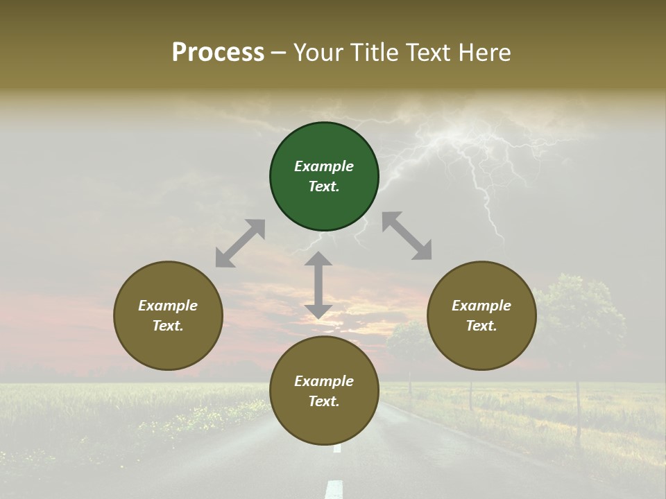 Cloud Travel Wheat PowerPoint Template