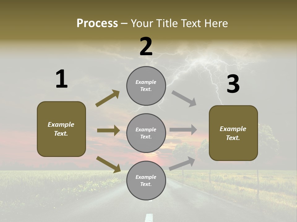 Cloud Travel Wheat PowerPoint Template