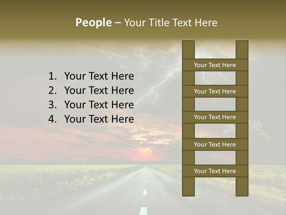 Cloud Travel Wheat PowerPoint Template