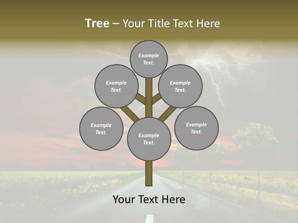 Cloud Travel Wheat PowerPoint Template