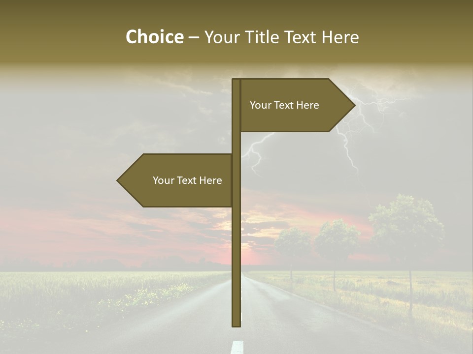 Cloud Travel Wheat PowerPoint Template