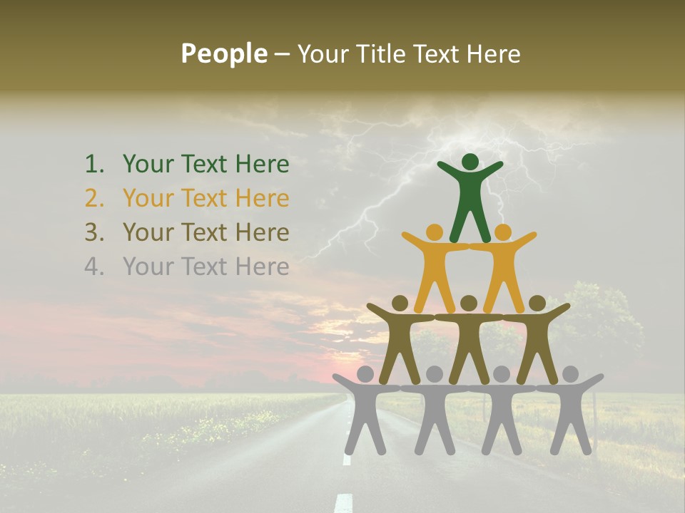 Cloud Travel Wheat PowerPoint Template