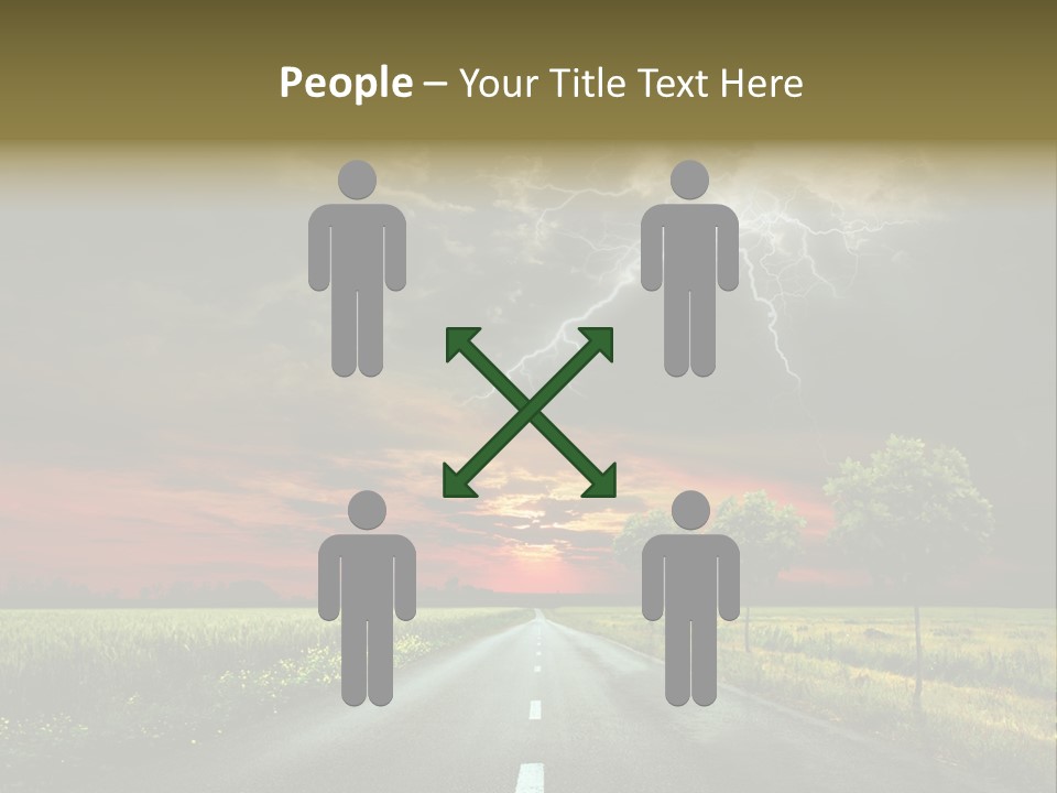 Cloud Travel Wheat PowerPoint Template