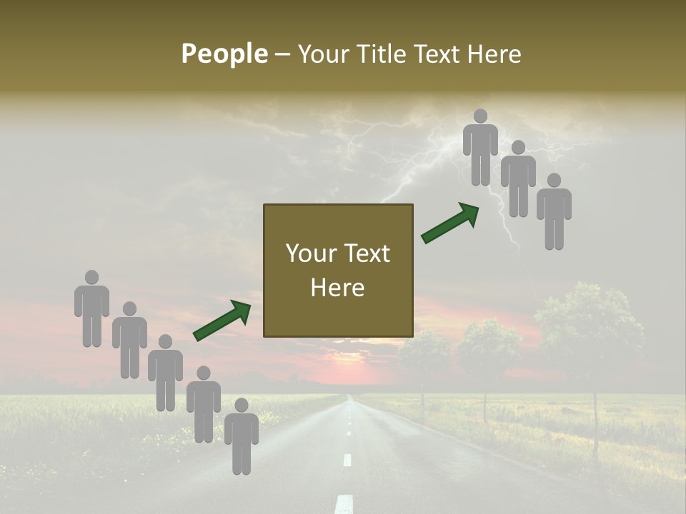 Cloud Travel Wheat PowerPoint Template