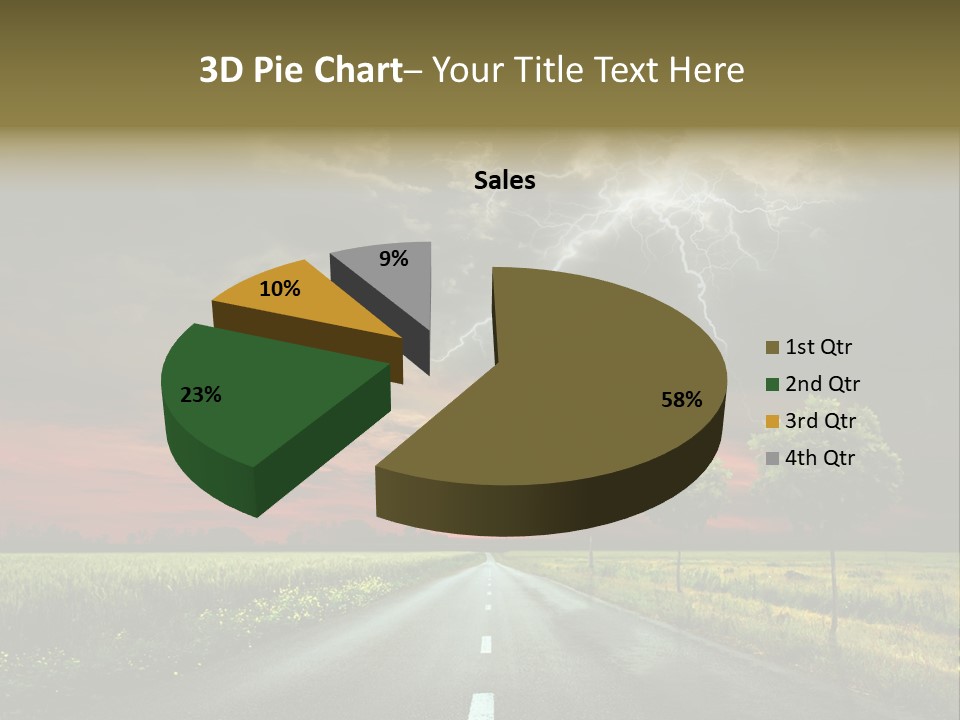 Cloud Travel Wheat PowerPoint Template