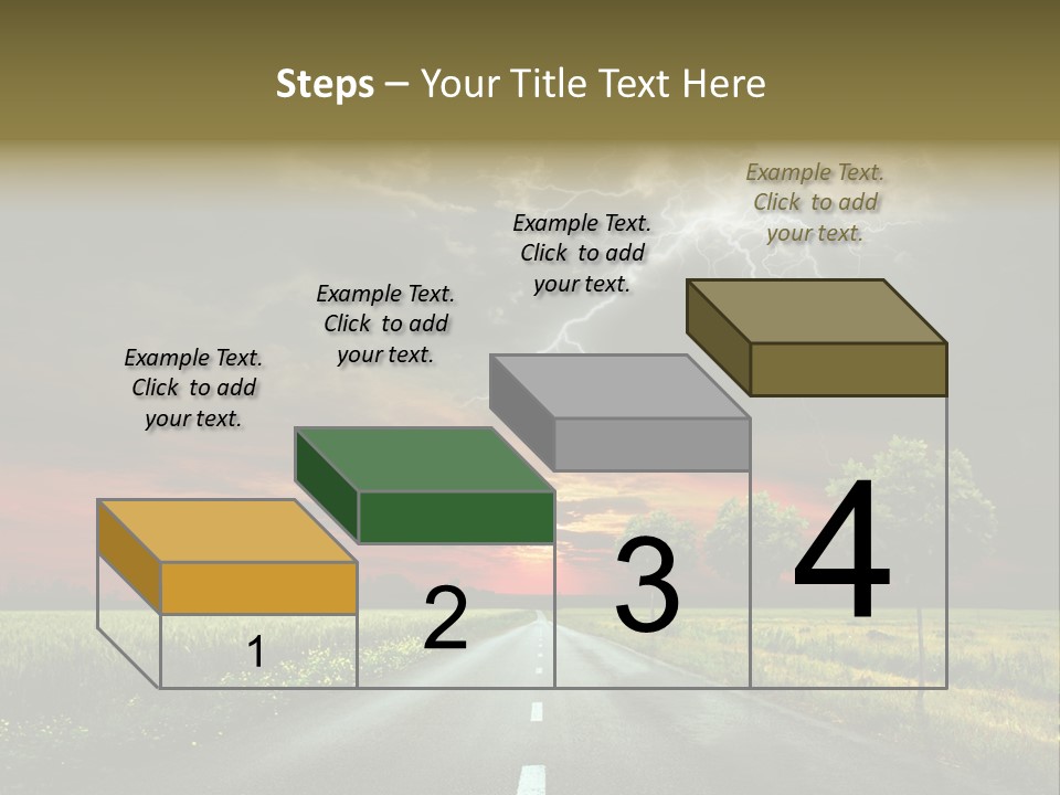 Cloud Travel Wheat PowerPoint Template