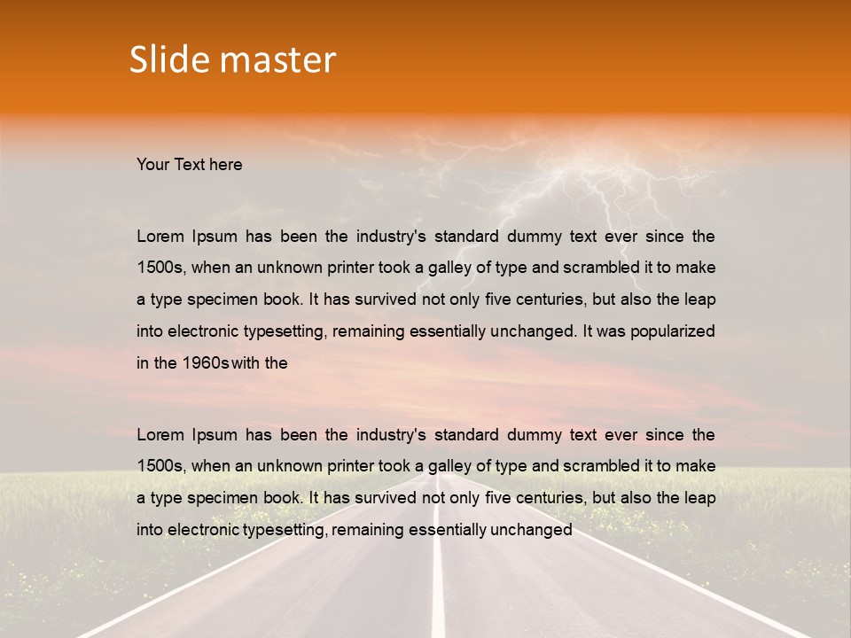 Asphalt Auto Environment PowerPoint Template