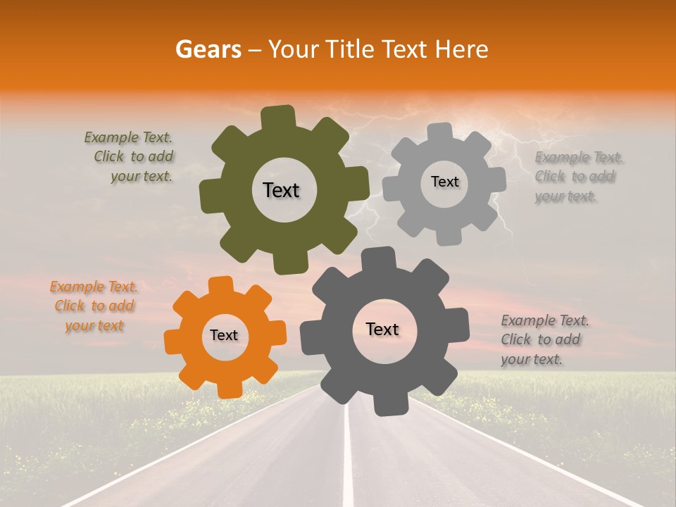 Asphalt Auto Environment PowerPoint Template