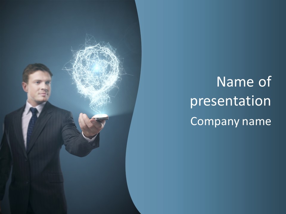 Intelligent Phone Creativity PowerPoint Template