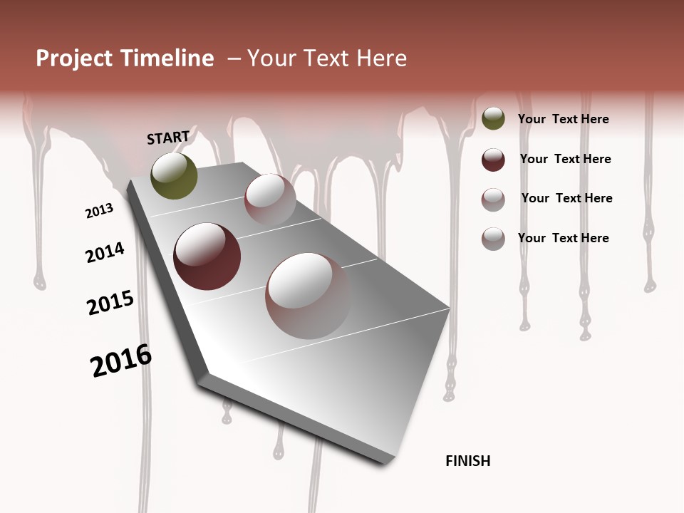 Brush Stain Dribble PowerPoint Template