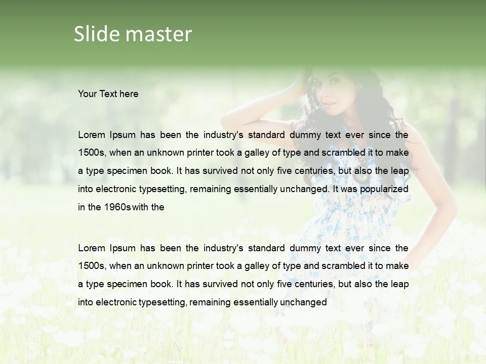 Natural Youth Grass PowerPoint Template
