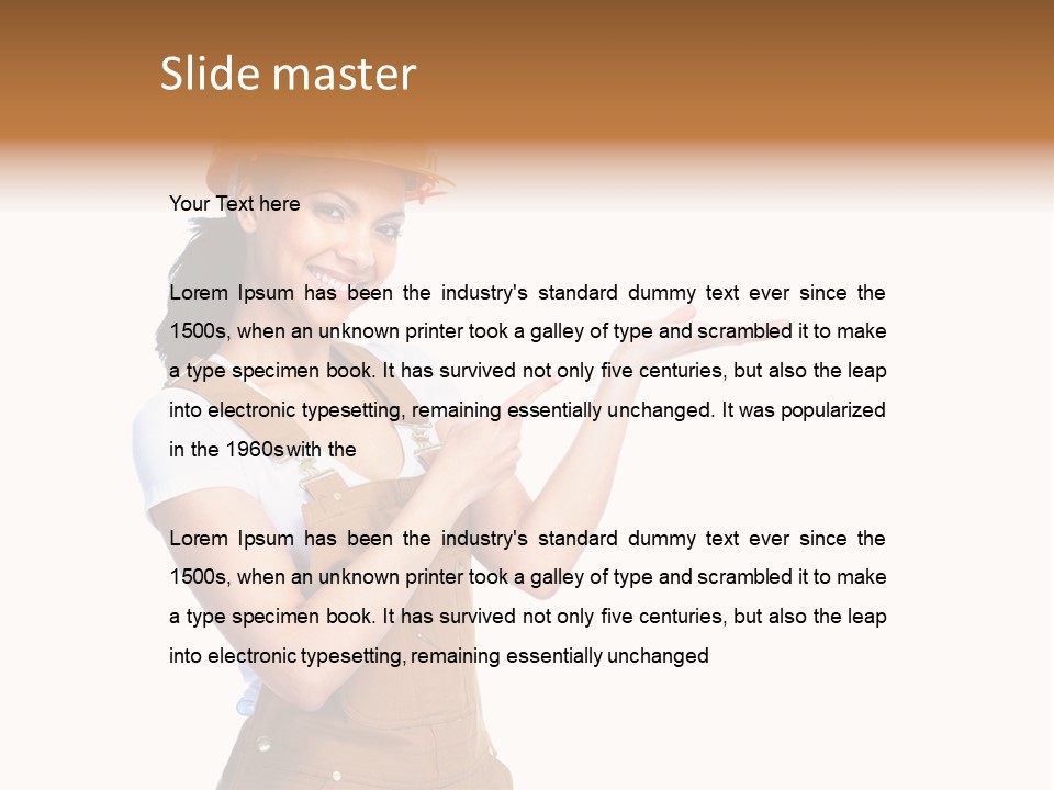 Industry Foreman Entrepreneur PowerPoint Template