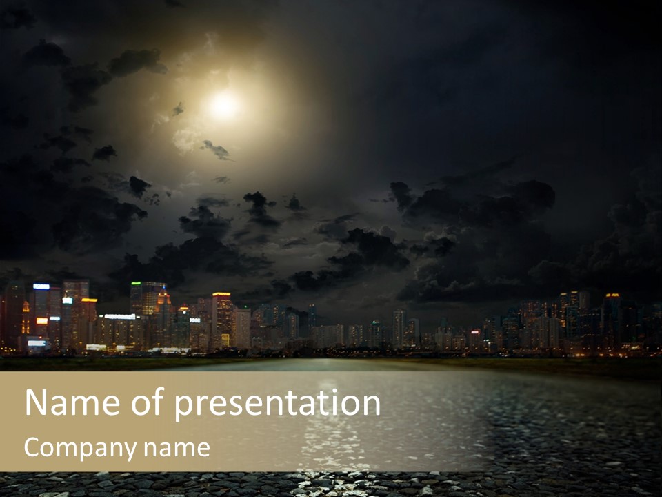 Destruction Motorway Hot PowerPoint Template