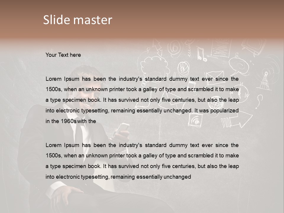 Technology Happy Man PowerPoint Template