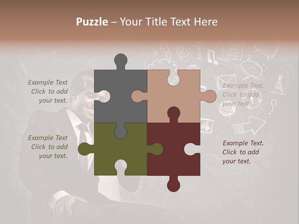 Technology Happy Man PowerPoint Template