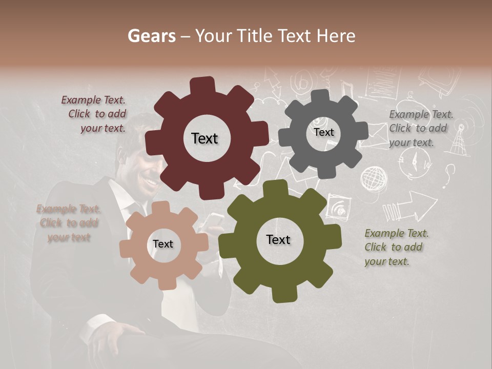 Technology Happy Man PowerPoint Template