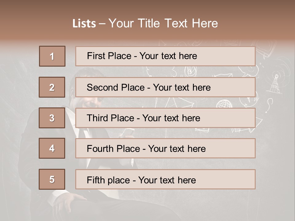 Technology Happy Man PowerPoint Template